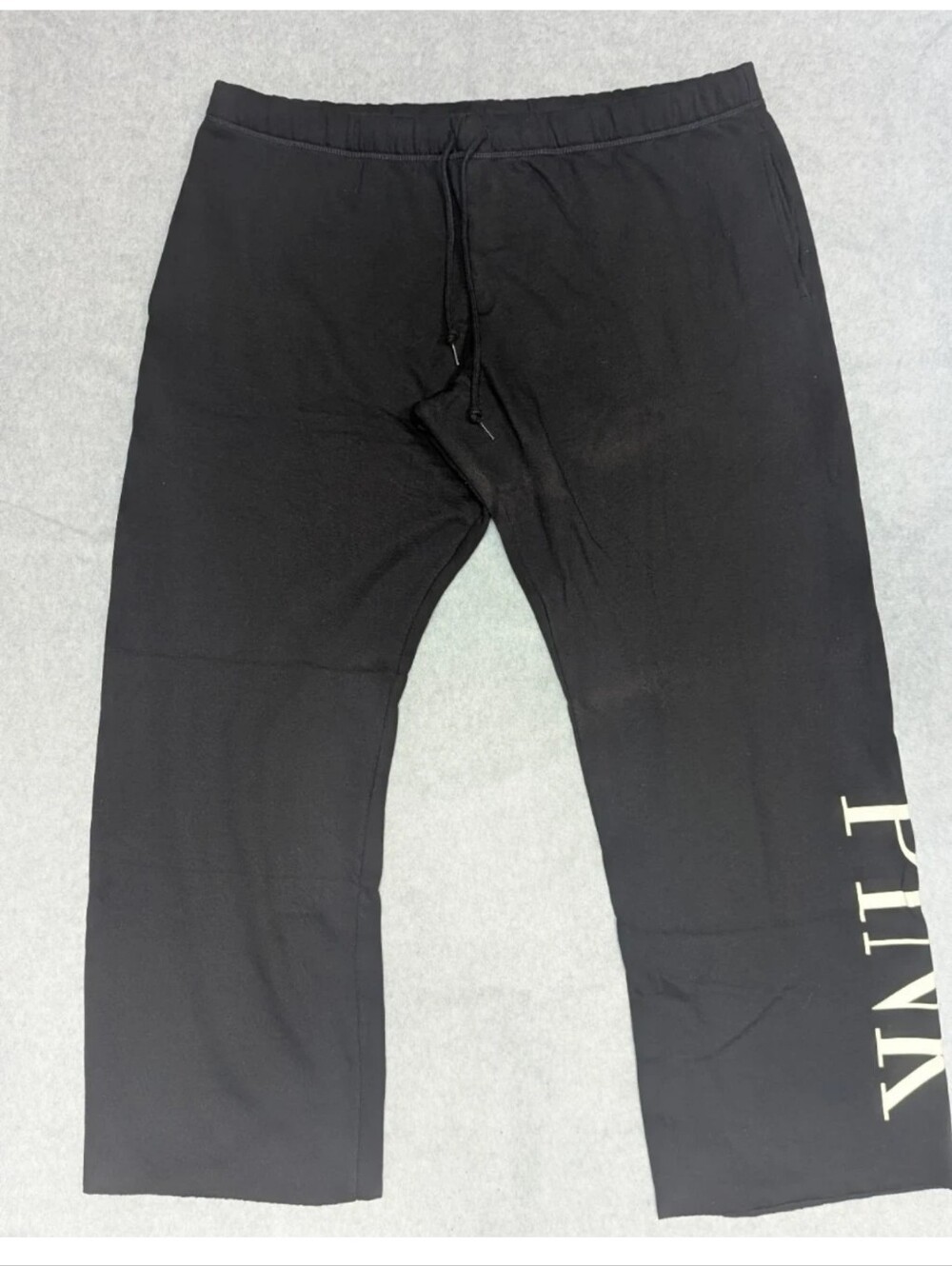 PINK Women XXL Everyday Fleece Classic Black Sweatpants Drawstring Comfort Logo